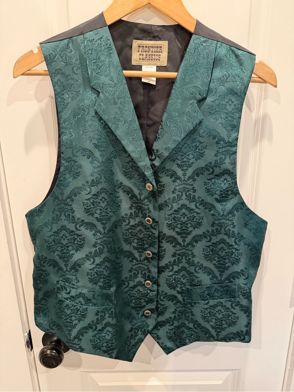 Frontier Classics Green Brocade Vest - M